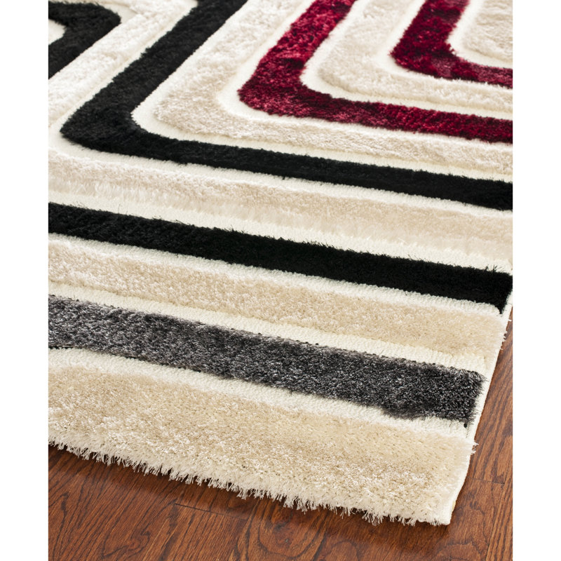 Minnich Shag Performance Geometric Rug, Rectangle 5'3" x 7'6"