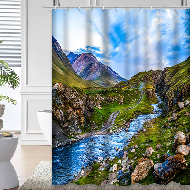 Rideau de douche Mountain River Valley, L 72 po x l 84 po