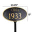 Enseigne d’adresse pour gazon historique sur 2 lignes-378198595