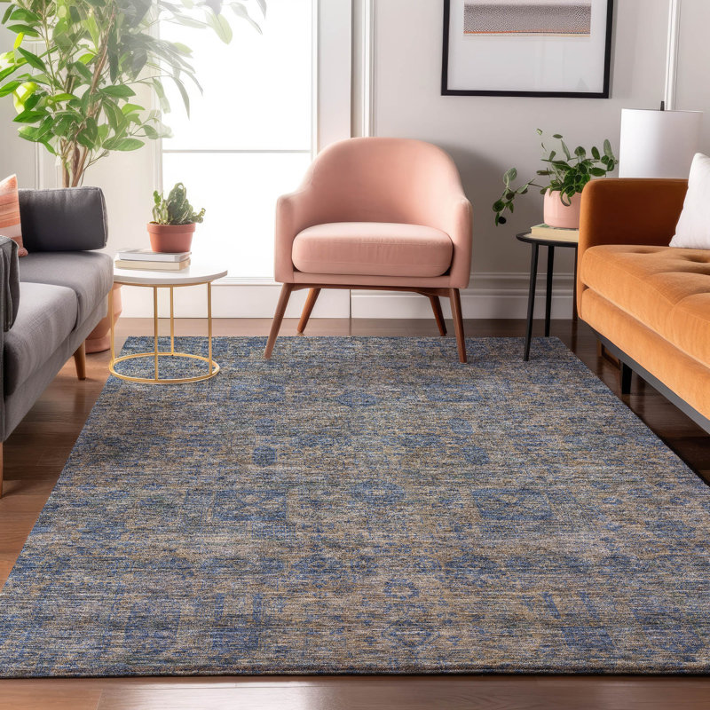 Premium Machine Washable Cerrito Khaki Rug, Rectangle 10' x 14'