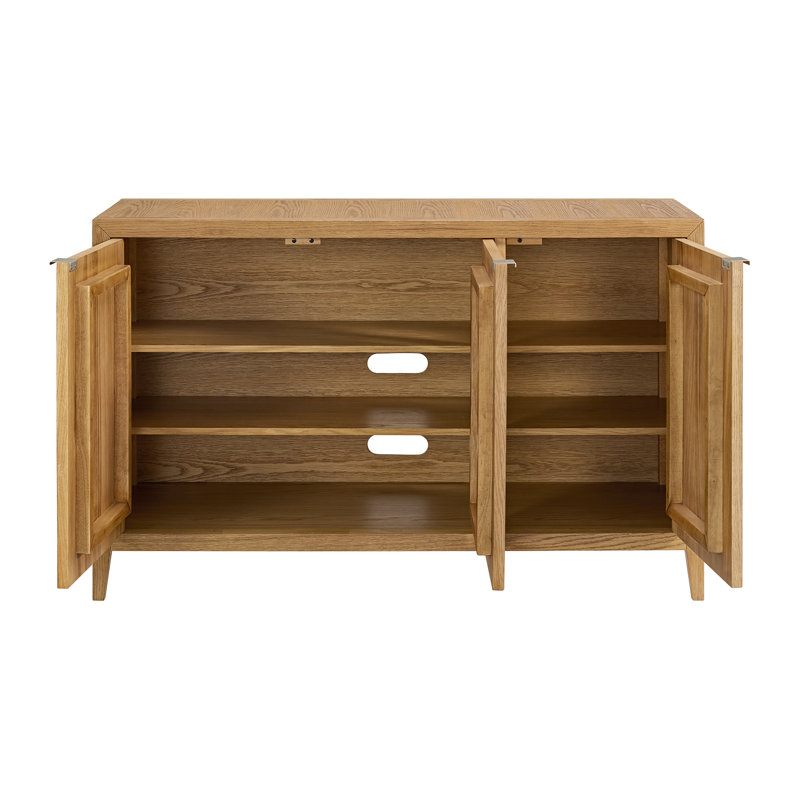 Buffet en chêne naturel rehaussé de 54 po Kendal, H 34 po x l 54 po x P 18 po