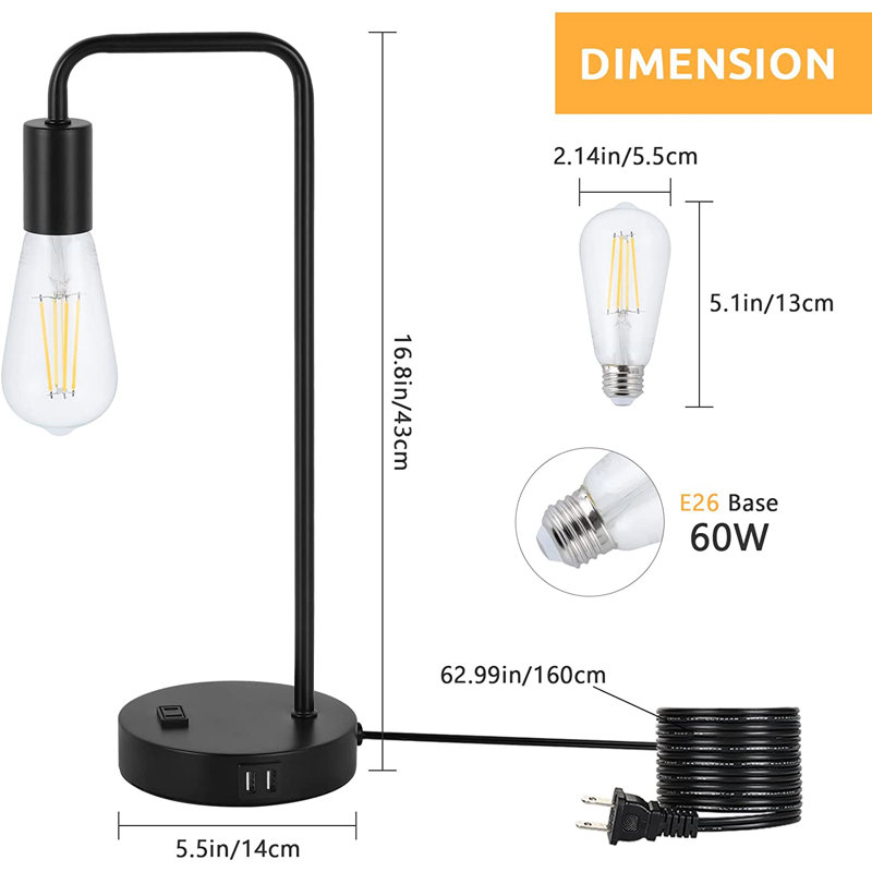 Metal USB Desk Lamp