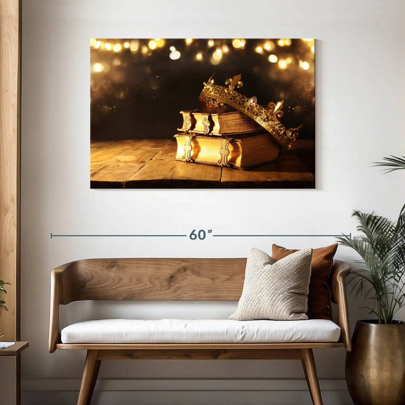 Kerner Crown On Books, 30" H x 45" W