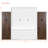 Full Size White Wall Bed With Table, Drawers And Night Lamp - Space Saving Solution For Small Spaces Guest Rooms Built In Storage, Desk Foldable Structure Multi Use Areas Homes-1574438746
