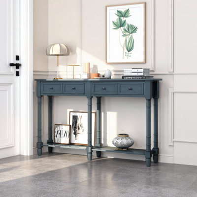 58" Wide 2-Drawers Buffet Table, Retro Sideboard with Bottom Shelf by Charlton Home