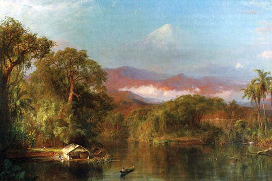 « chimborazo équateur » par frederic edwin, impression, 24 po x 36 po