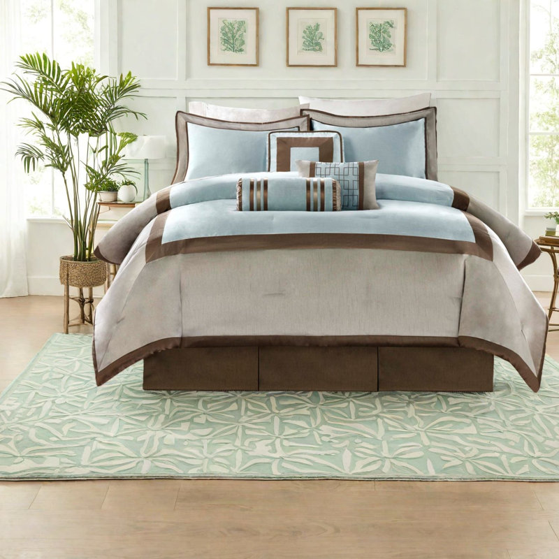 Elegant Queen Bedding Sets, 100% Polyester Comfort With Modern Style For Home
