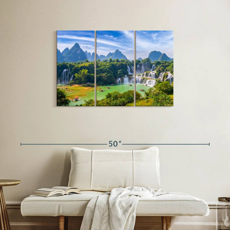 Alvord Mauritius Waterfalls, 24" H x 38" W