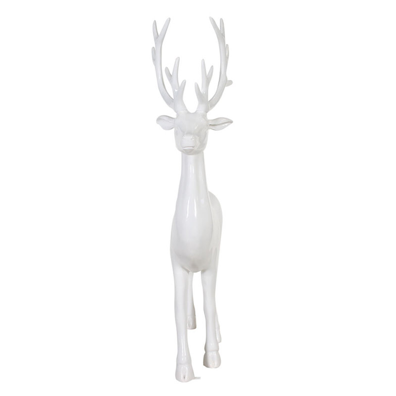 Deer Standing Statues [White]