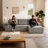 L-Shape Corduroy Sectional Sofa with Cushions-118568699-124836396