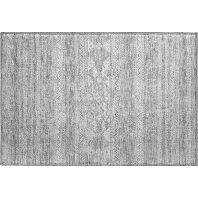 Premium Machine Washable Prisco Silver Rug