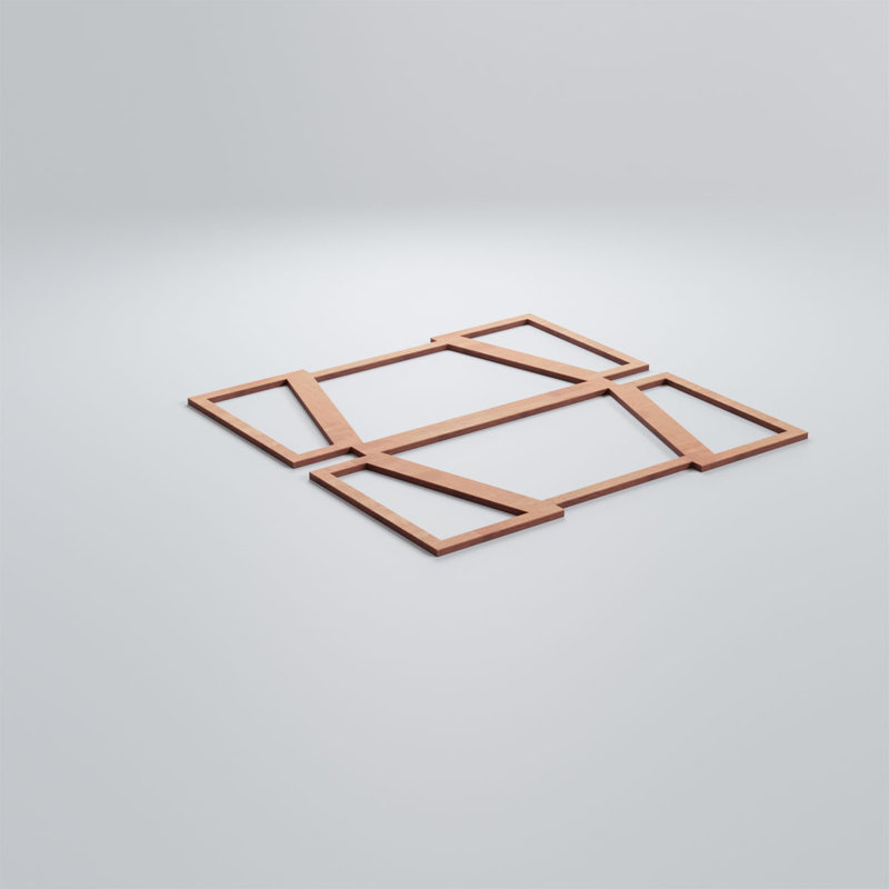 Panneaux muraux en bois Greeley, Cerise, H 15 3/8 po x l 15 3/8 po x P 1/4 po