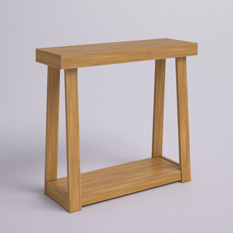 Beckett Solid Wood Console Table, Pecan Brown, 32" H x 36" W x 12" D