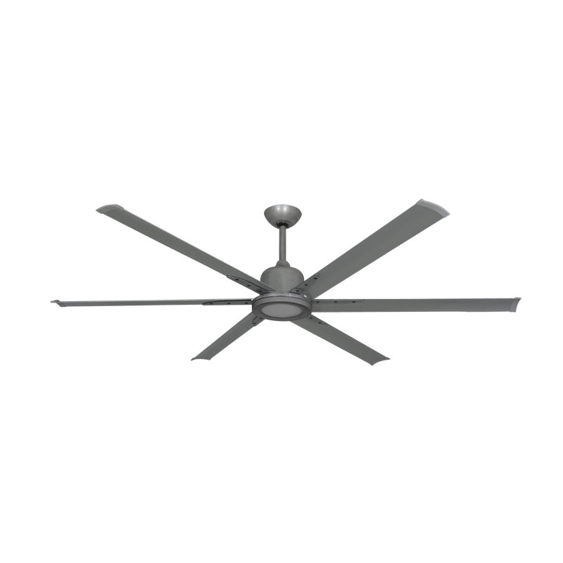 Kayeleigh II Ceiling Fan And LED Light With Remote Control, 72" Wide, Brushed Nickel