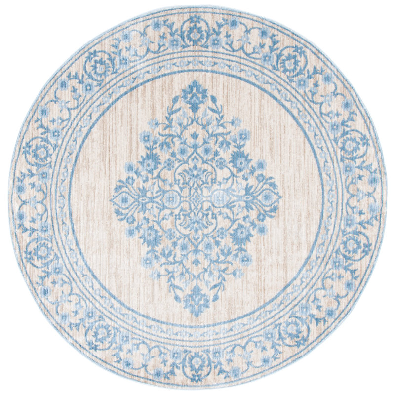 Mcmillin Performance Oriental Rug, Round 6'7"
