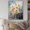 «Soft Neutrals Grey White Daffodils Bloom», reproduction sur toile