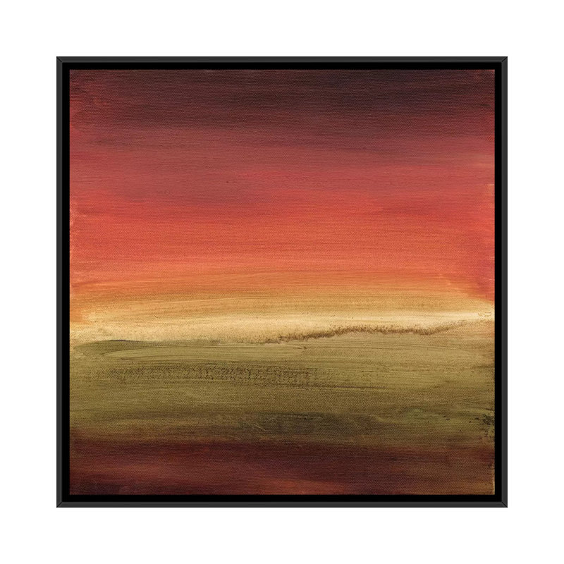 «Abstract Horizon I» par Ethan Harper, reproduction d'art graphique sur toile, H 12 po x l 12 po x P 1,5 po, Cadre noir