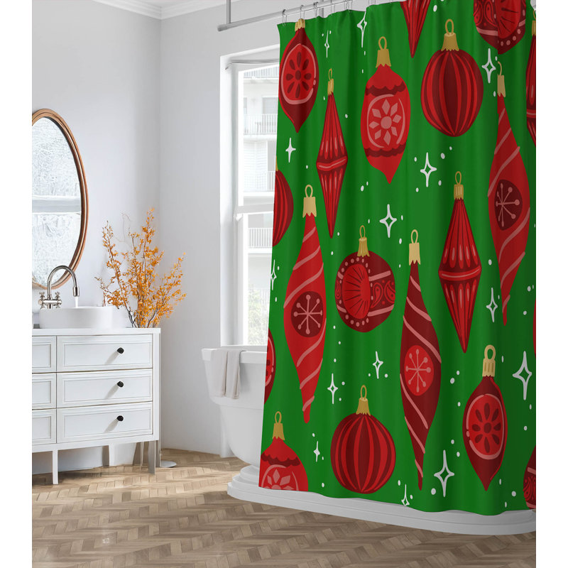 Rideau de douche ultraléger Ornaments, Vert