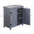 Tool Shed,Outdoor Storage Cabinet,With Galvanized Top And Two Shelves For Yard Tools Or Pool Accessories-125096926-125096923