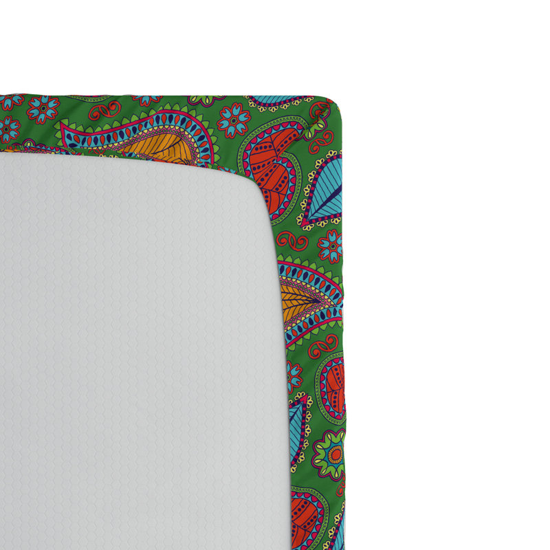 Microfiber Paisley Fitted Sheet, Twin XL Fitted Sheet