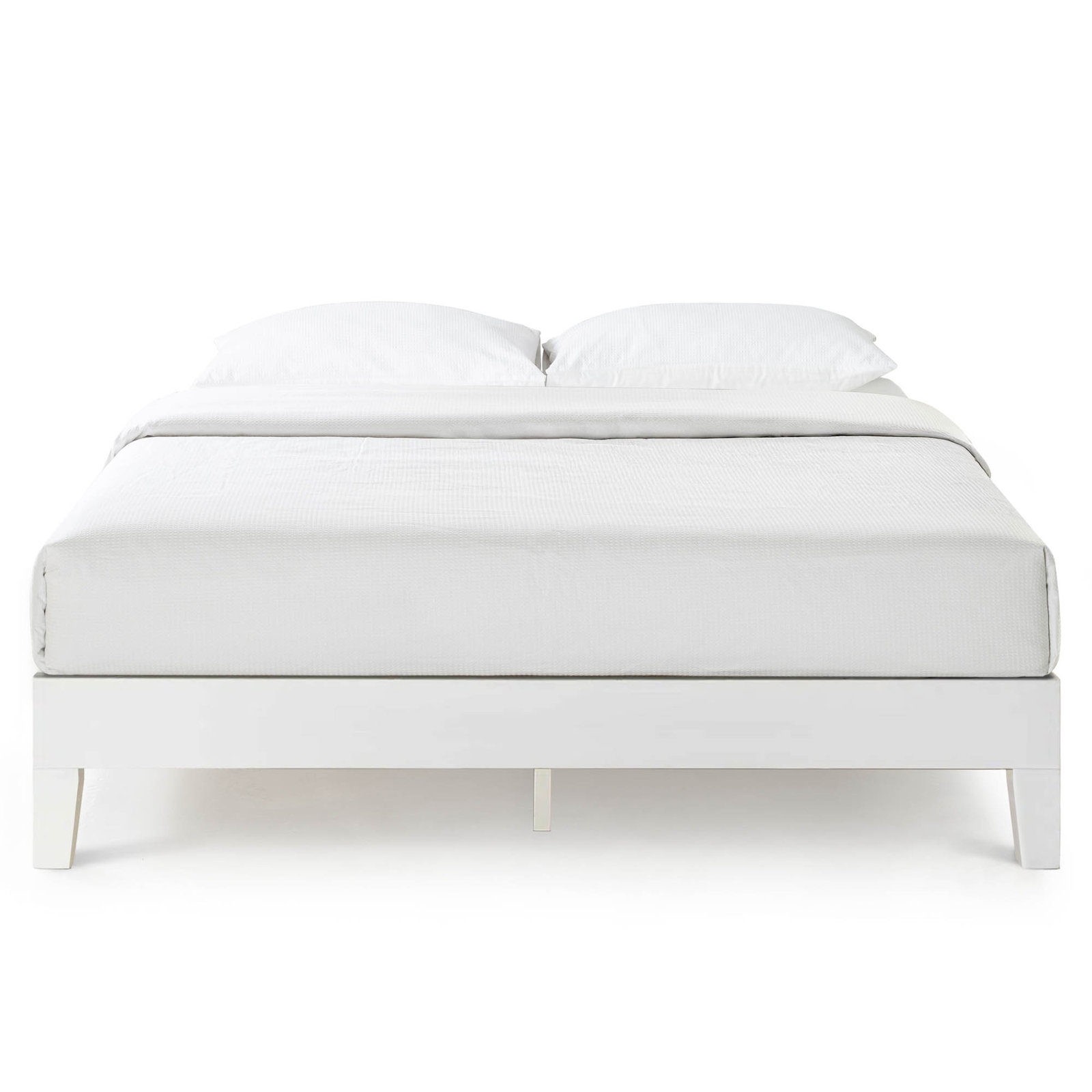 Amaryn Solid Wood Bed, King, White