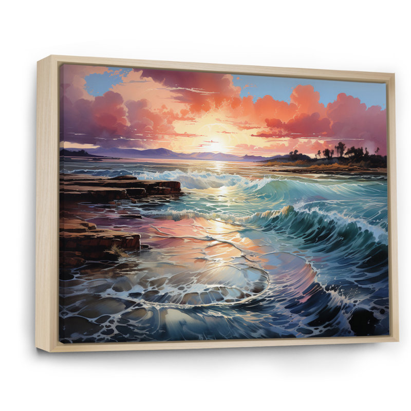 Rokas Storm Stormy Reflections sur impression sur toile, H 30 po x l 40 po x P 1,5 po, Cadre naturel flottant