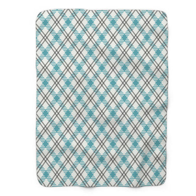 Blue-Black Checks - 1 pièce Sherpa Premium