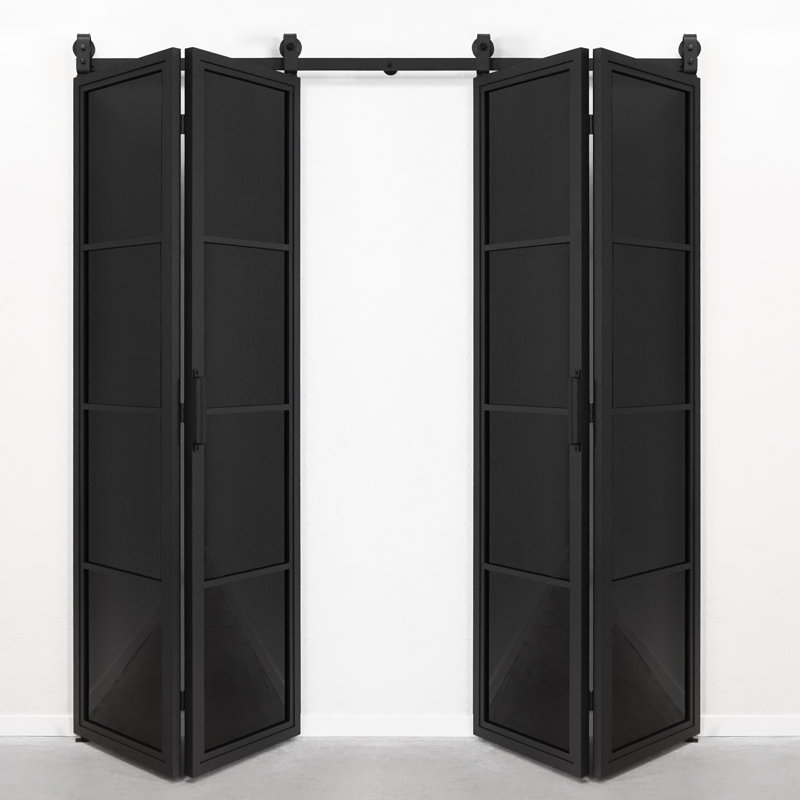 Double Bi-Fold Door With Smoked Glass, 2, Double Slide