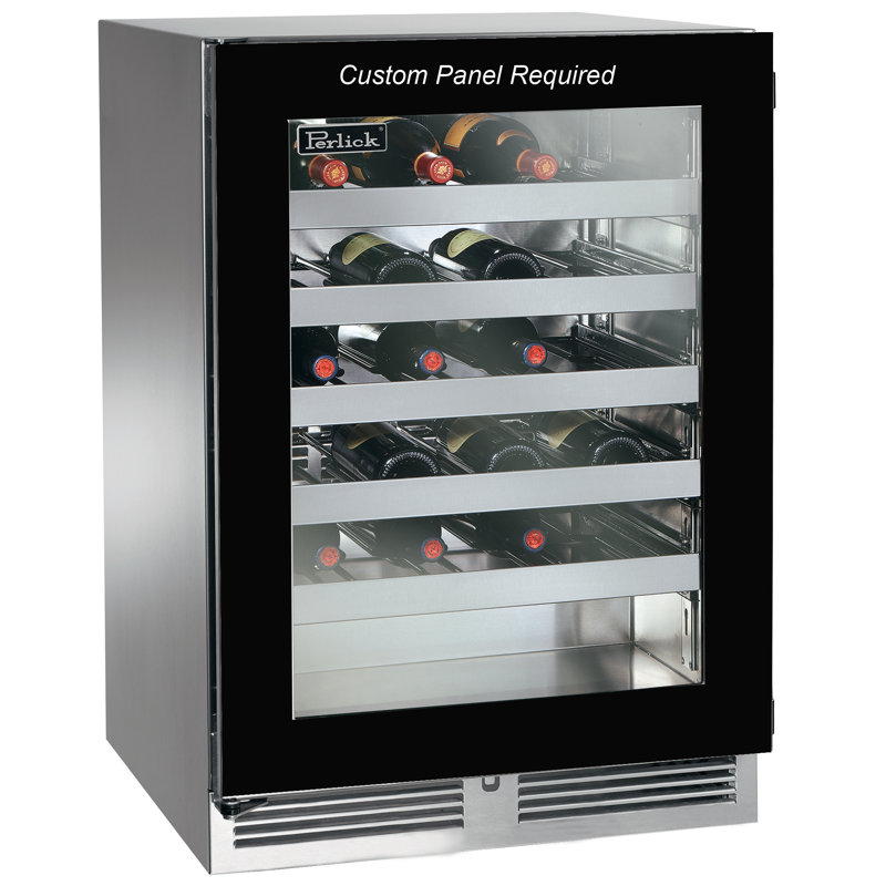 Perlick Single Zone 23.88'' Freestanding 40 Bottle Wine Refrigerator, Left