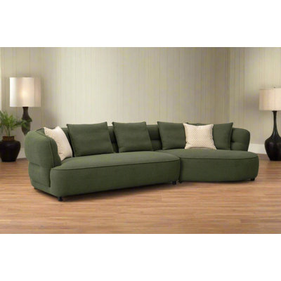 Aurora Collection Modern Upholstered Sectional Sofa – 133"