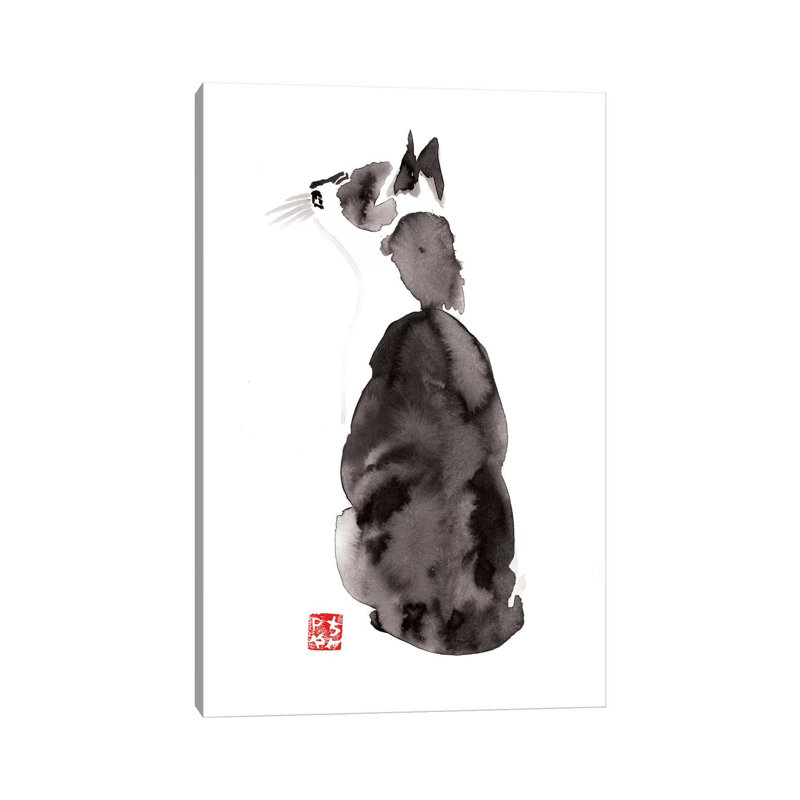 «Dreamer Cat» par Péchane, reproduction d'art sur toile tendue, H 12 po x l 8 po x P 0,75 po