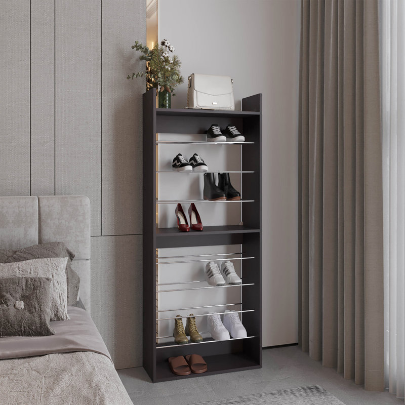 Range-chaussures, 10 tablettes, style épuré et moderne