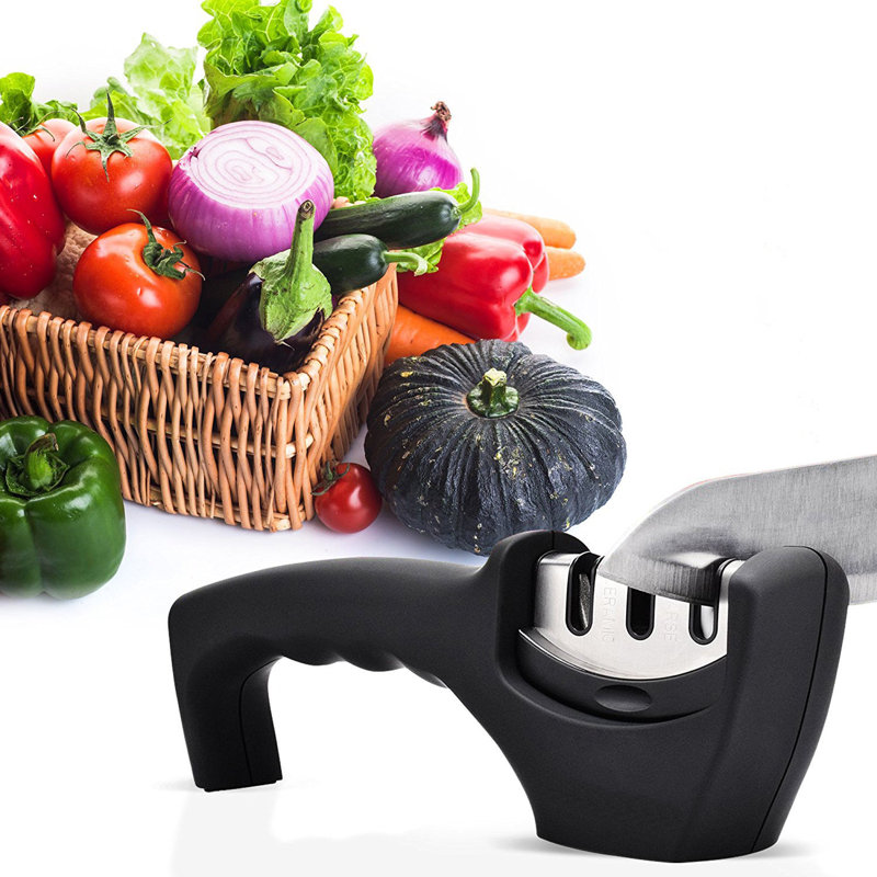 LIGHTSMAX Manual Knife Sharpener with 3-Stages LIGHTSMAX Manual Knife Sharpener with 3-Stages