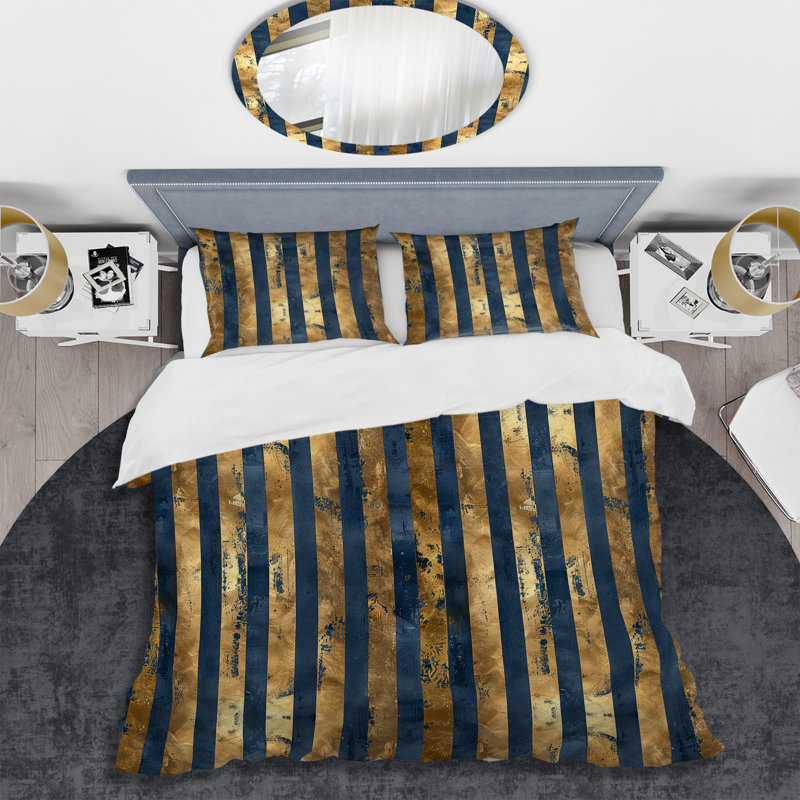 Ensemble de housse de couette Glamour Pinstripe I - Glam, Housse de couette simple + 2 taies décoratives st
