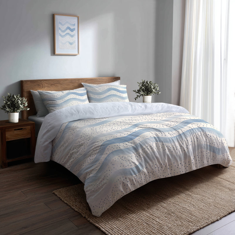 Ensemble de literie 3 pièces Dots - Ensemble de housse de couette et coussin décoratif