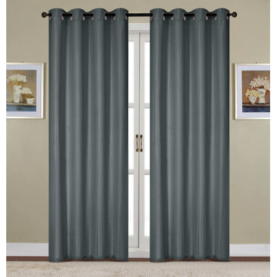 Monaca Semi-Sheer Window Curtain Panel with Grommets