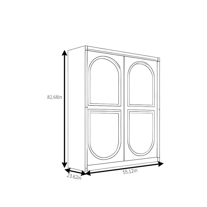 Garde-robe simple, tendance et élégante, H 83 po x l 55 po x P 24 po
