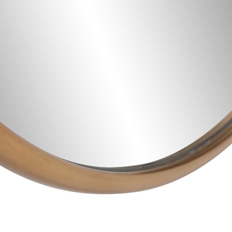 Cavid Stainless Steel Round Mirror, Brass, 20" x 20"