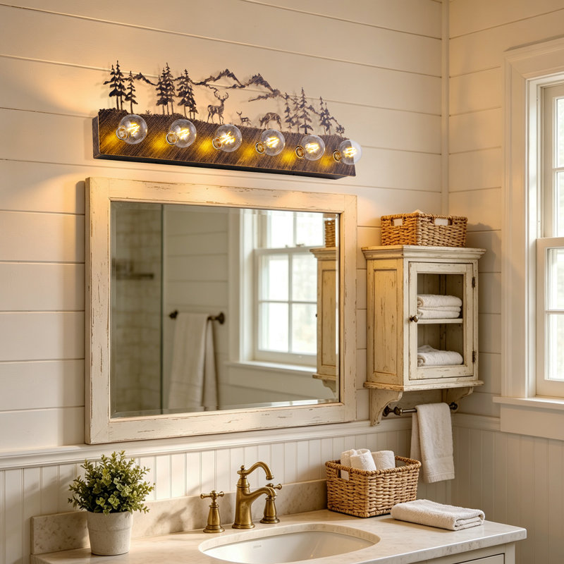  Appliques murales pour salle de bain 6 lumières
