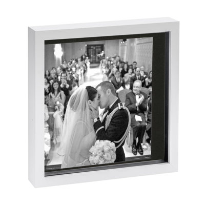 Nicola Spring - 3D Box Photo Frame - 10 x 10" with 8 x 8" Mount