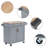 Amedeu Solid Wood Top Kitchen Cart