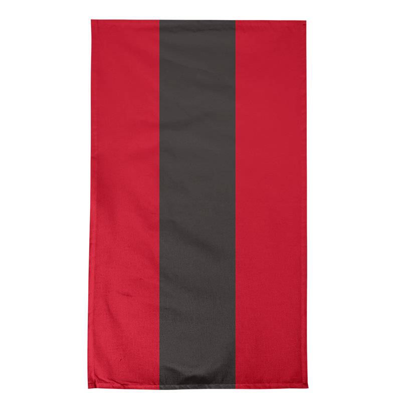 Serviette de thé hockey Anaheim, Sergé de coton, Rouge foncé / noir enrichi