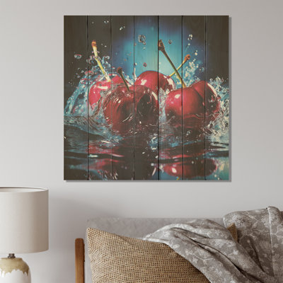 Cherry Eclipse II - Cherry On Wood Print