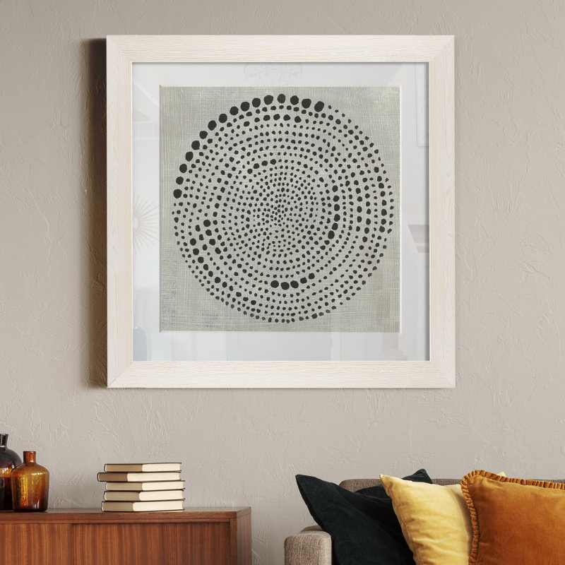 Mythos II - peinture encadrée, H 17 po x l 17 po x P 1,5 po, Cadre blanc
