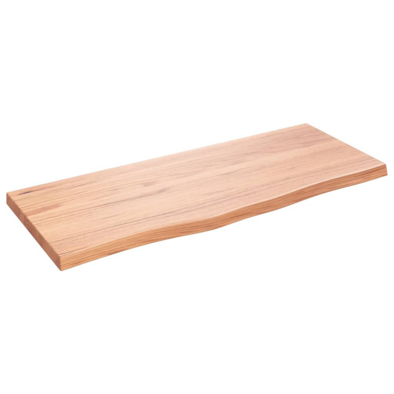Abin 100cm Solid Wood Bathroom Vanity Top, Light Brown