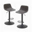 Ensemble de 2 tabourets de bar pivotants en cuir synthétique l 16,1 po x P 16,1 po x H Farini-129891518