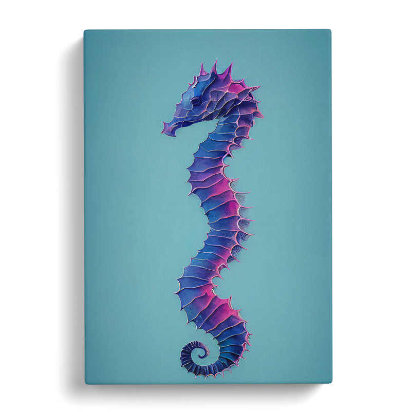 XC1022-3869X Seahorse In Colour No.1 - Wrapped Canvas Print, 76cm H x 50cm W x 3cm D