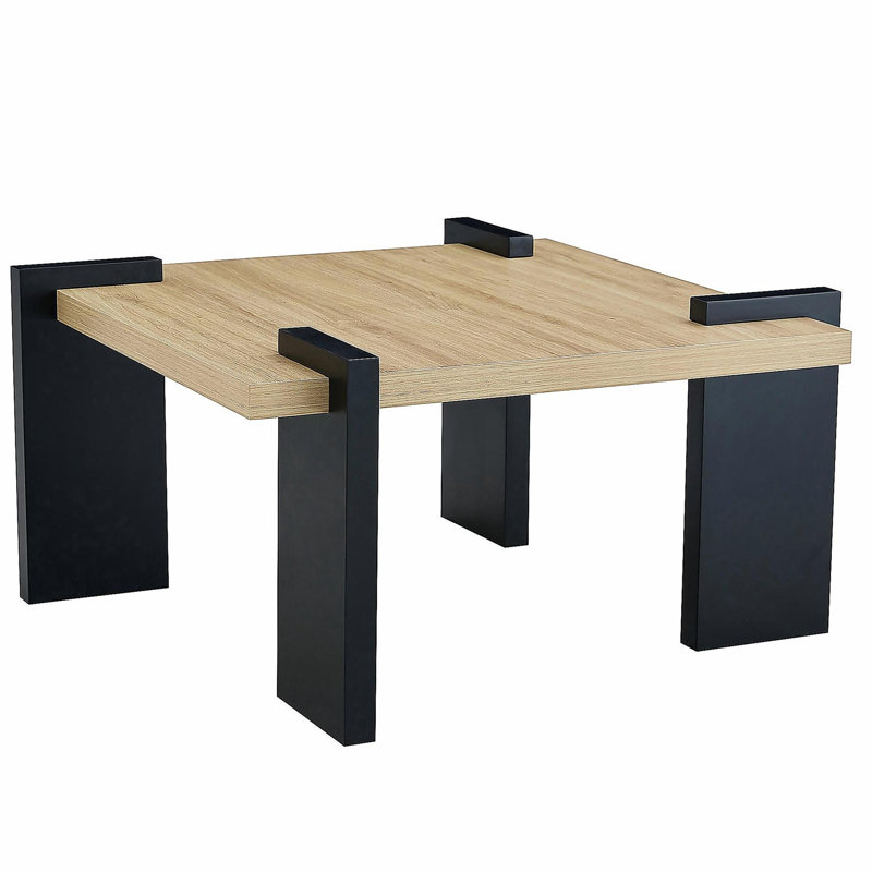 Table basse polyvalente en panneau de fibres à densité moyenne pour la vie moderne et les espaces de loisirs, Bois naturel