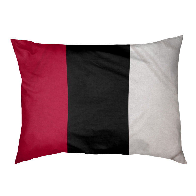 Coussin Atlanta, Rouge / milieu noir, Medium (28" W x 18" D x 6" H)