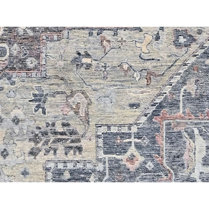 Tapis rectangulaire en laine noué à la main, Rectangle 9 pi x 12 pi